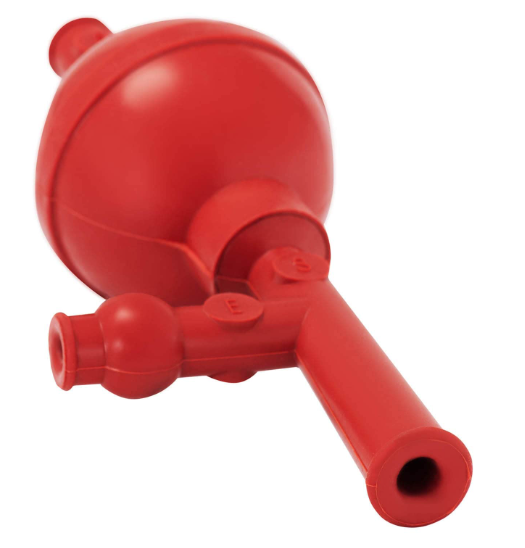 Poire à pipeter rouge type FLIP pour pipette volume 01 à 100mL à l'unité